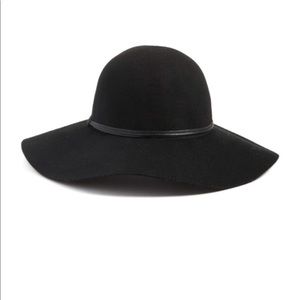 Hinge Black Floppy Wool Hat